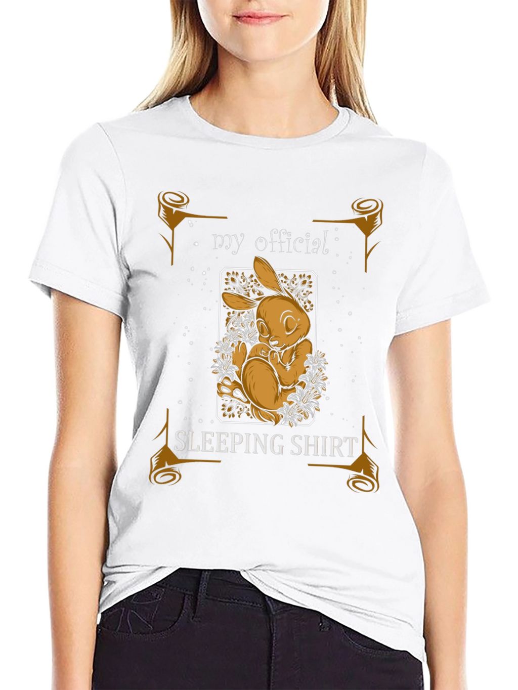 My Official Sleeping Shirt - Cute Bunny Design