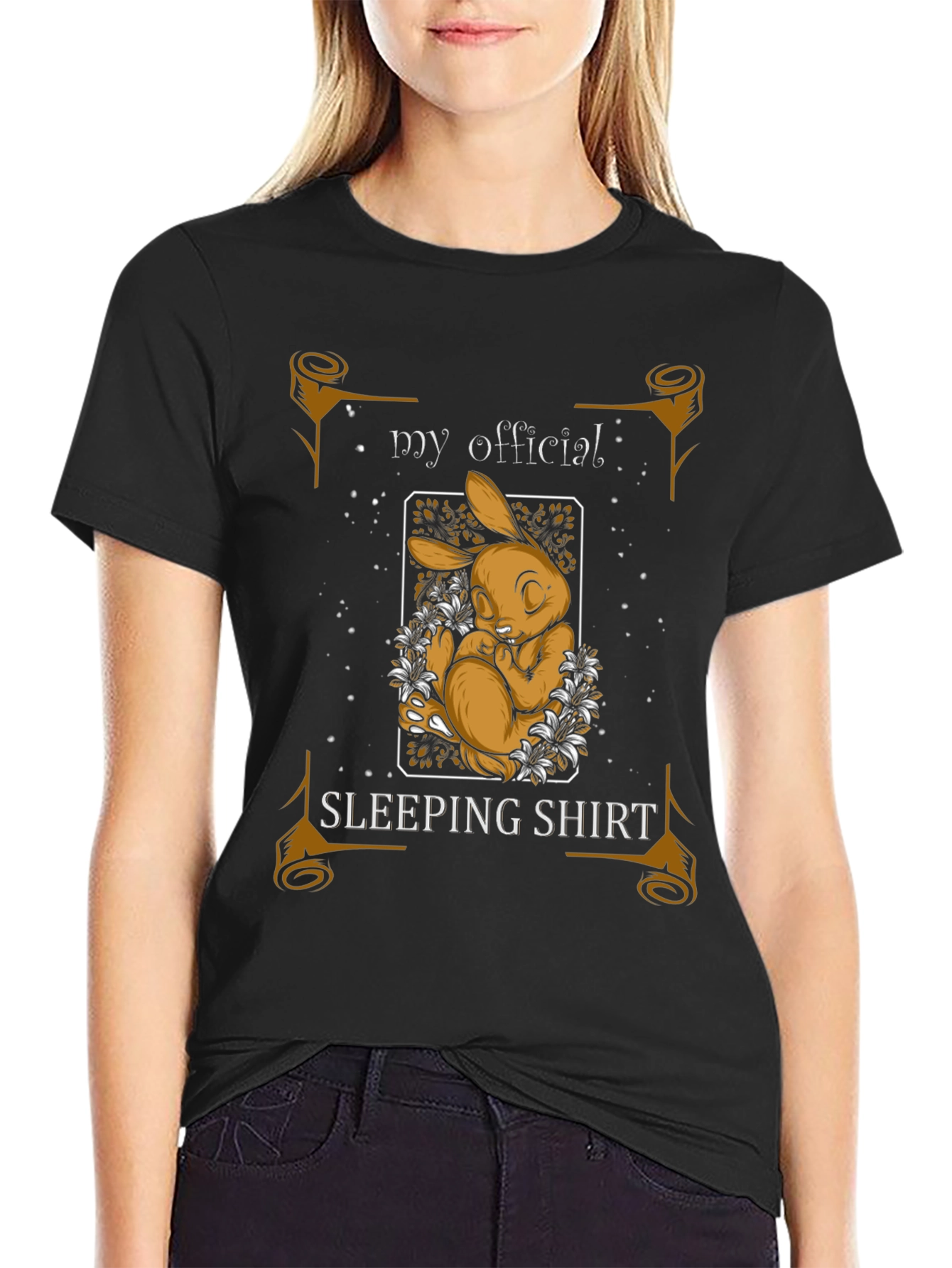 My Official Sleeping Shirt - Cute Bunny Design
