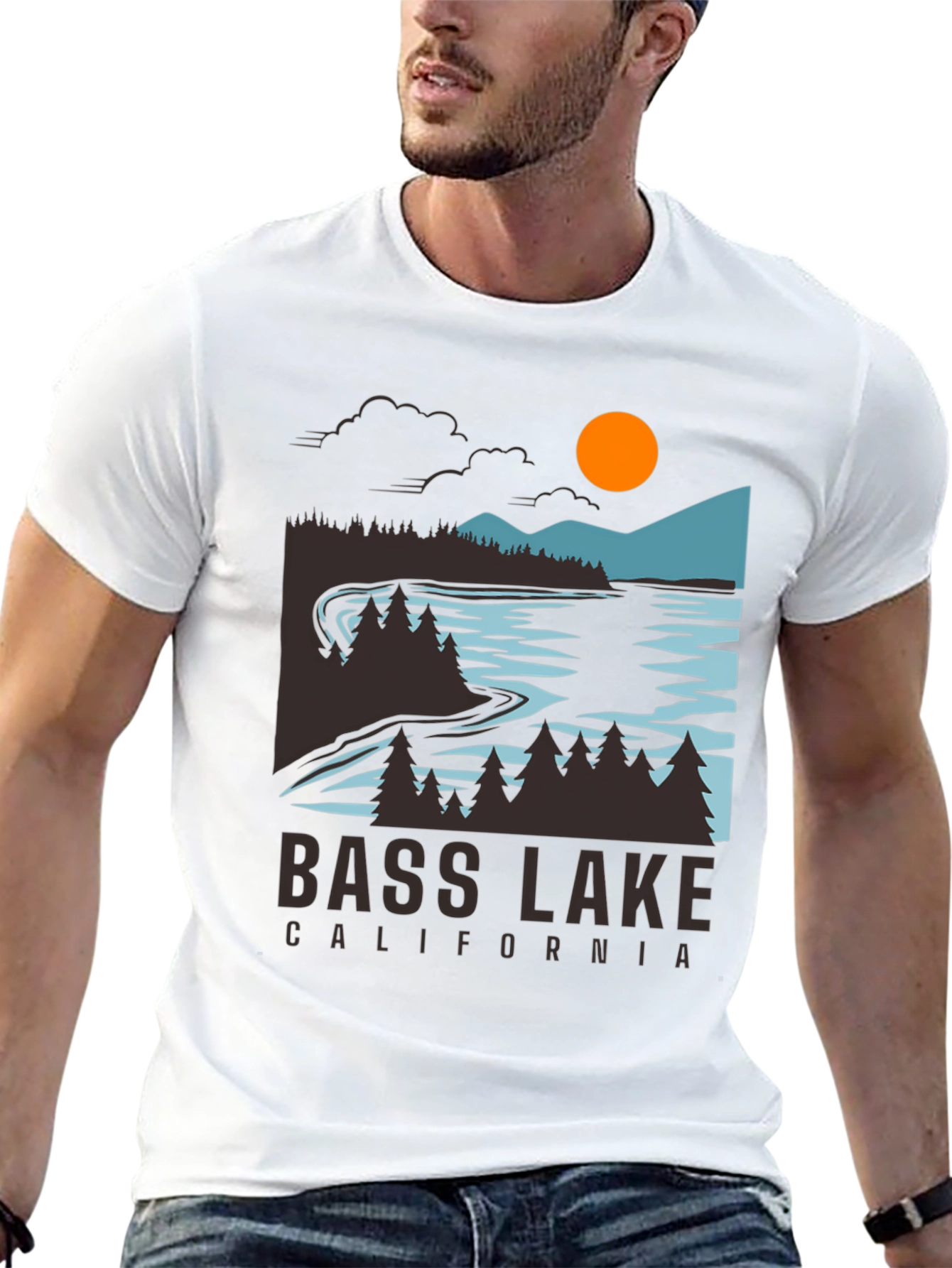Bass Lake California T-Shirt - Nature Graphic Tee