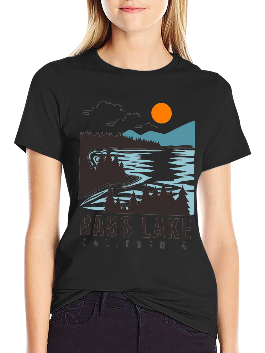 Bass Lake California T-Shirt - Nature Graphic Tee
