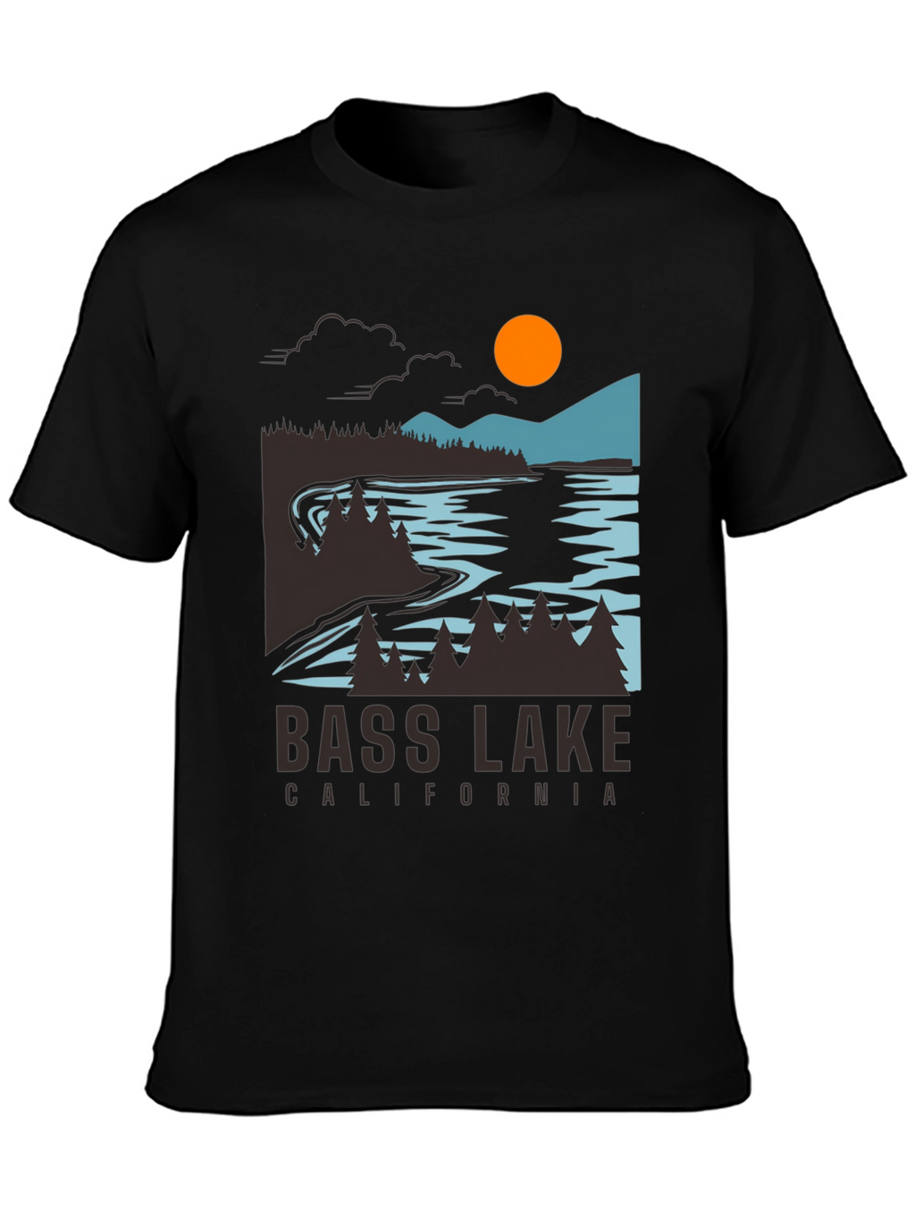 Bass Lake California T-Shirt - Nature Graphic Tee