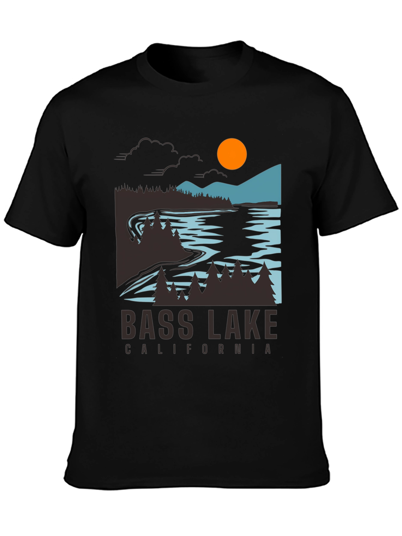Bass Lake California T-Shirt - Nature Graphic Tee