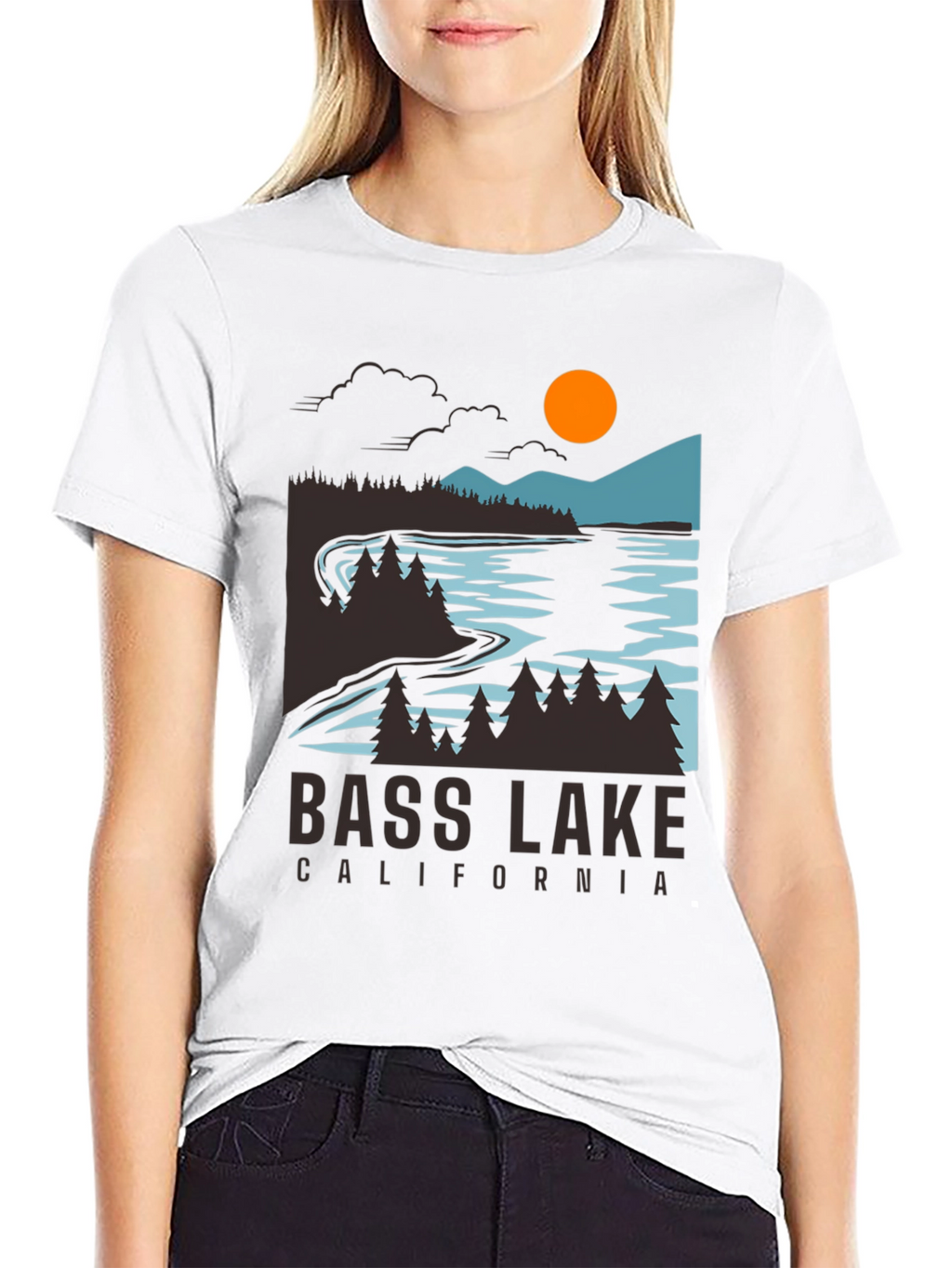 Bass Lake California T-Shirt - Nature Graphic Tee