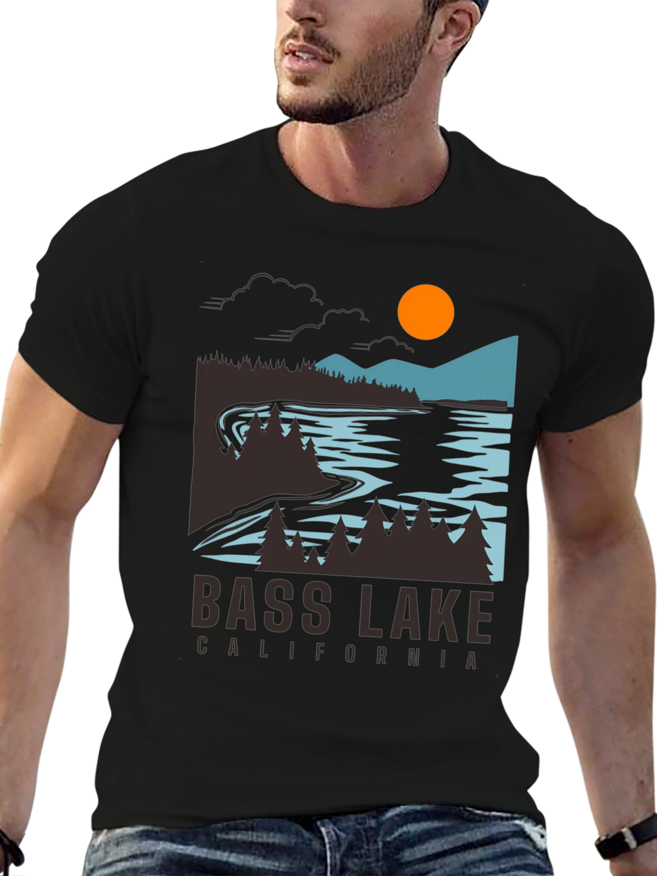 Bass Lake California T-Shirt - Nature Graphic Tee