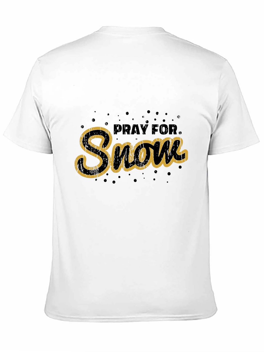 Pray for Snow Graphic Tee - Black