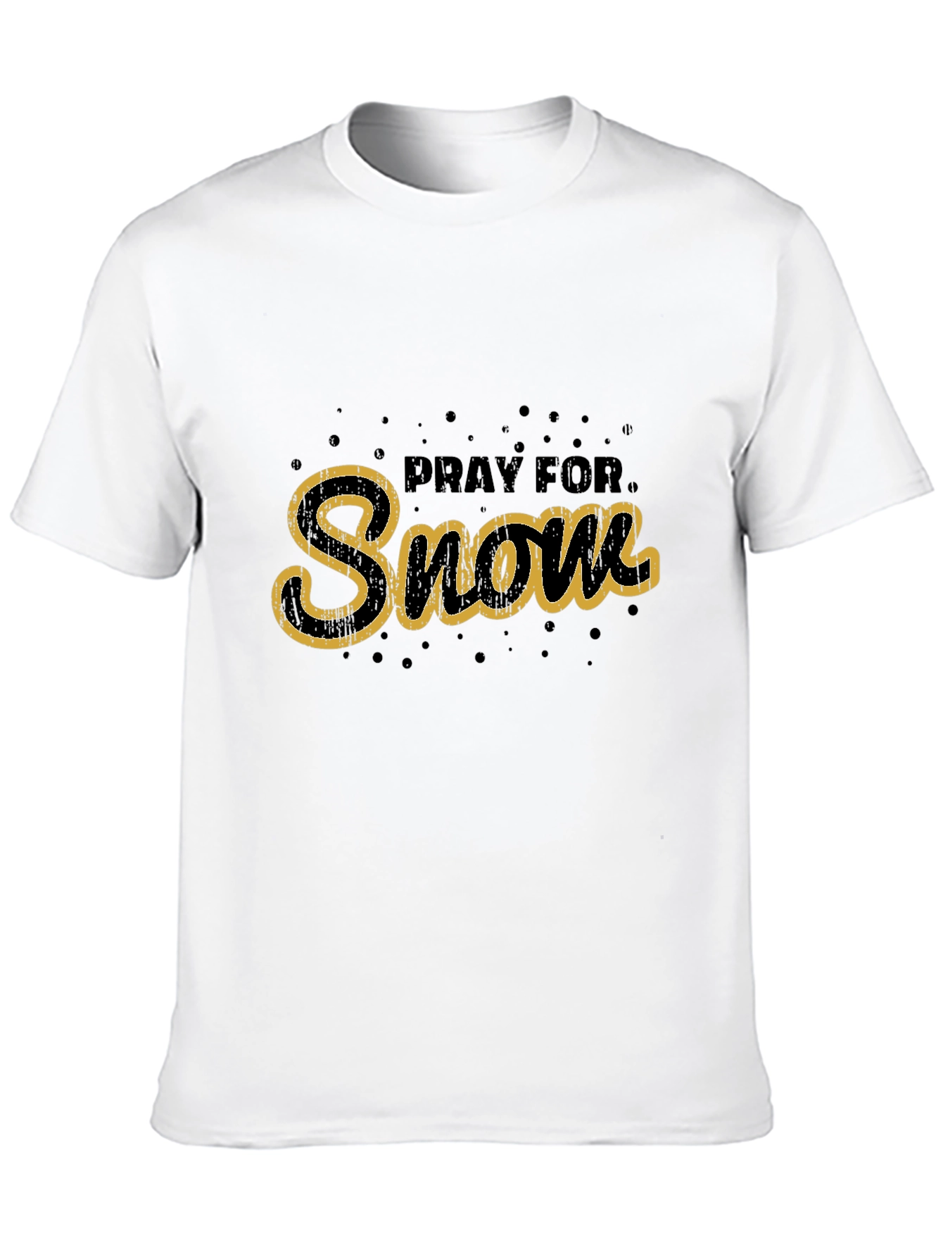 Pray for Snow Graphic Tee - Black