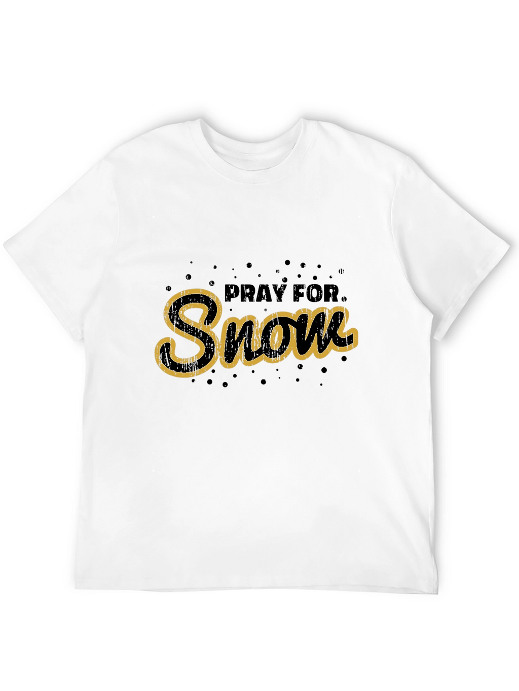 Pray for Snow Graphic Tee - Black