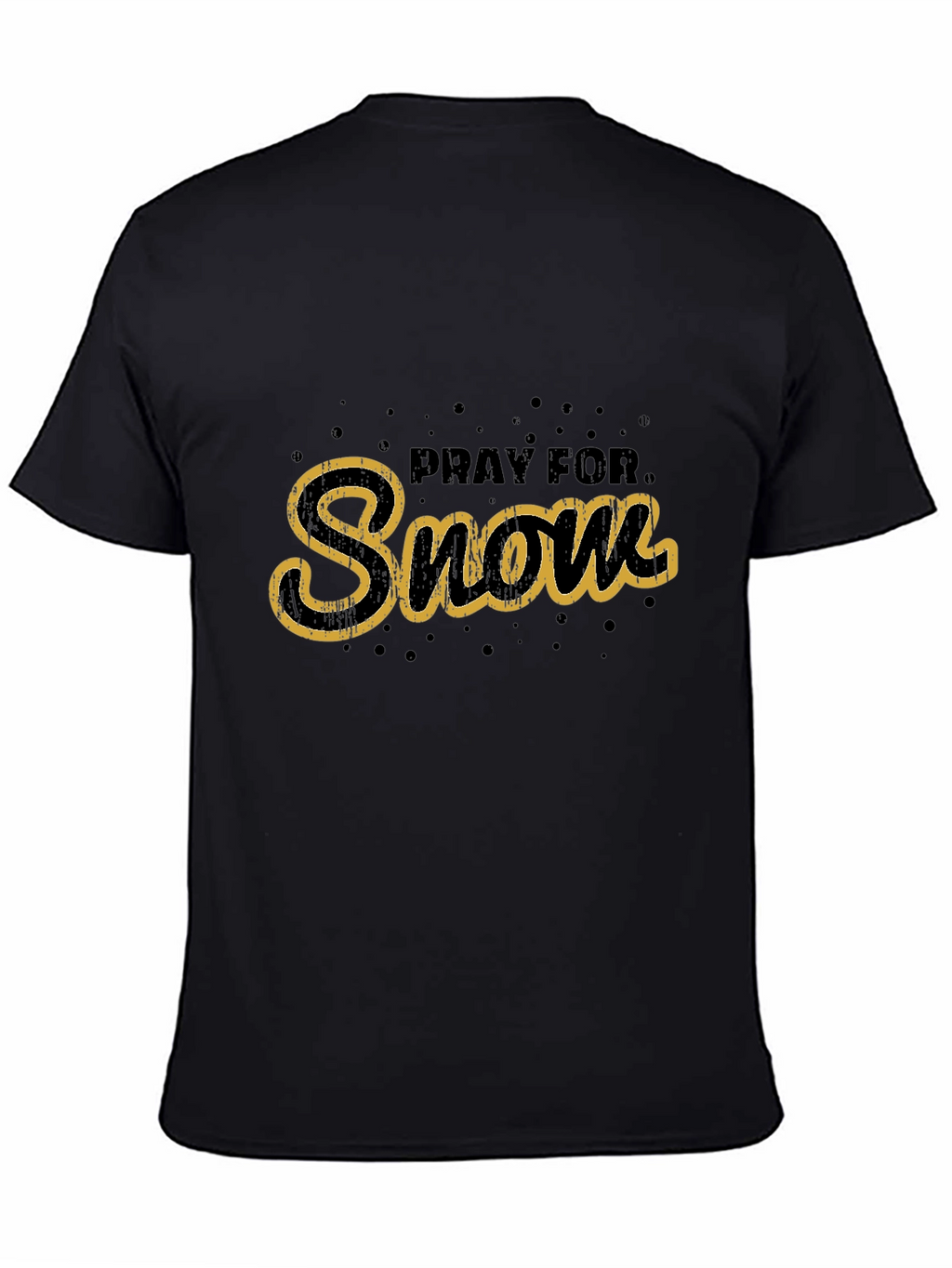 Pray for Snow Graphic Tee - Black