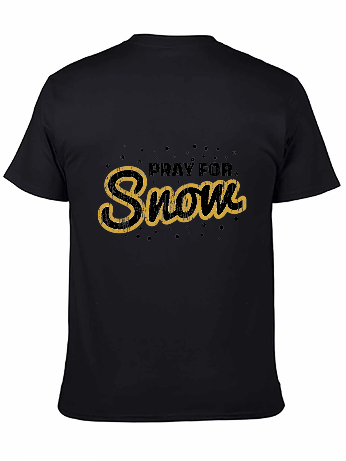 Pray for Snow Graphic Tee - Black