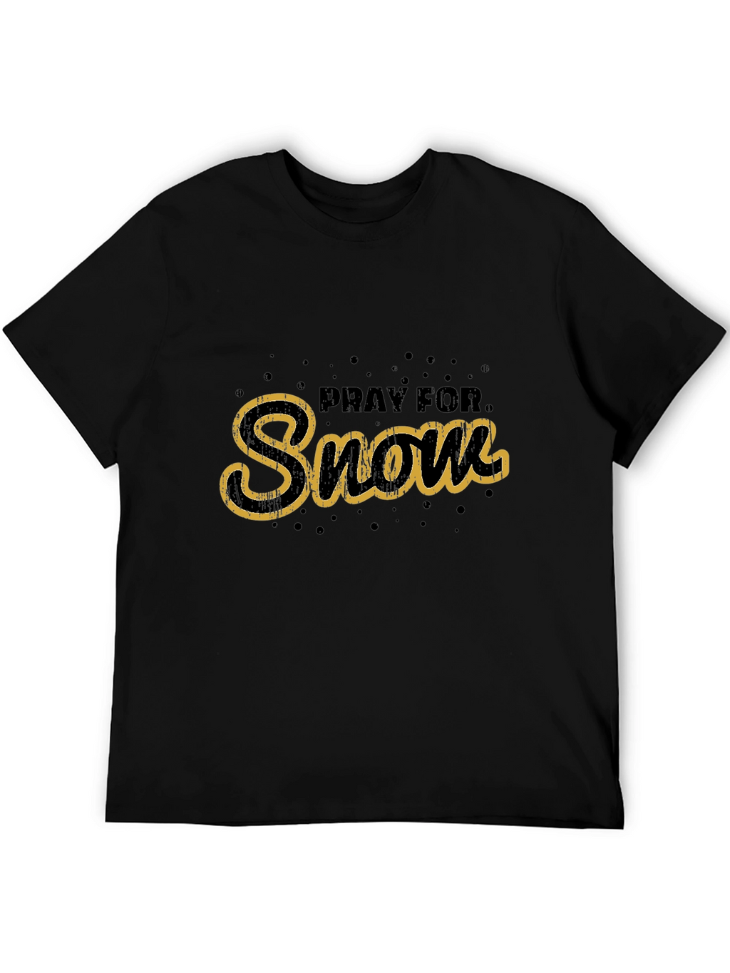 Pray for Snow Graphic Tee - Black
