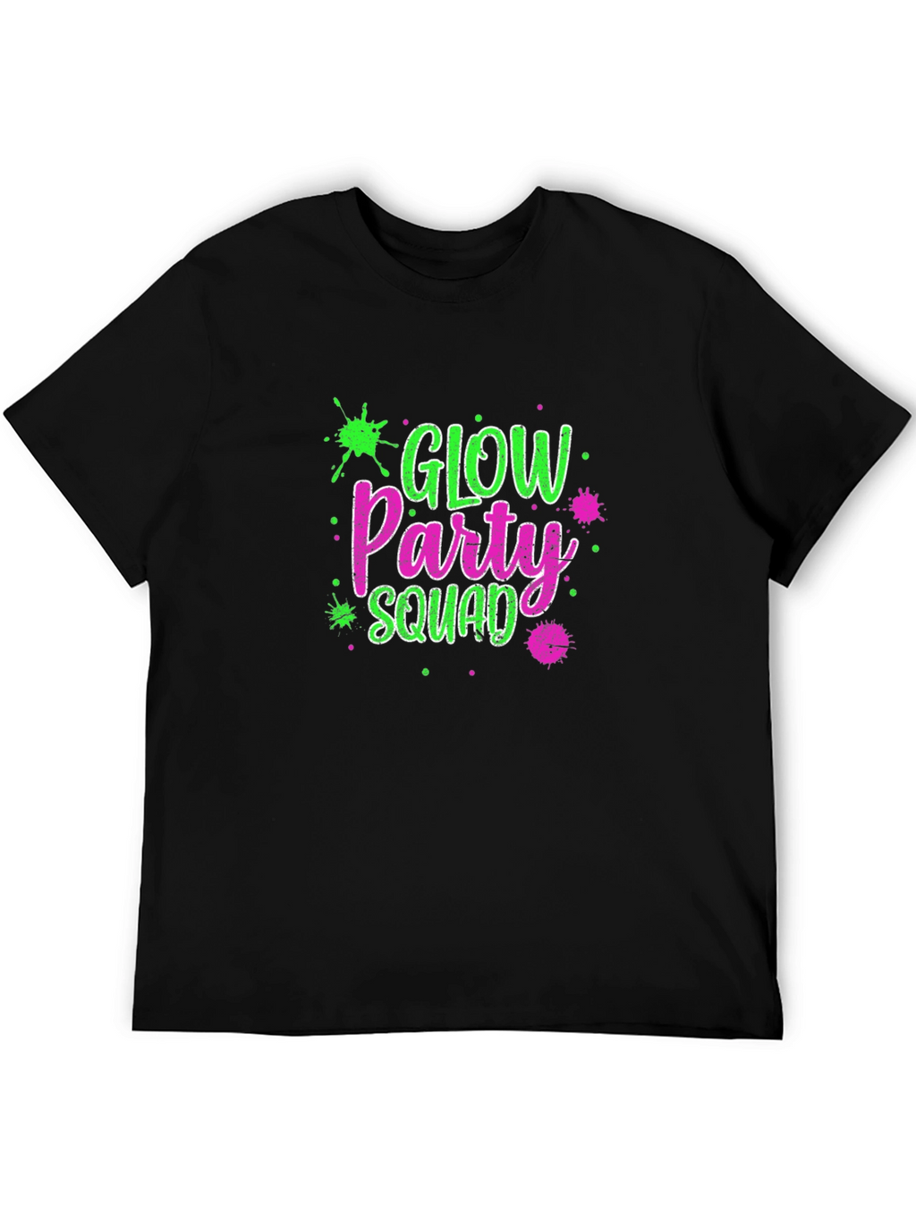Glow Party Squad Black T-Shirt