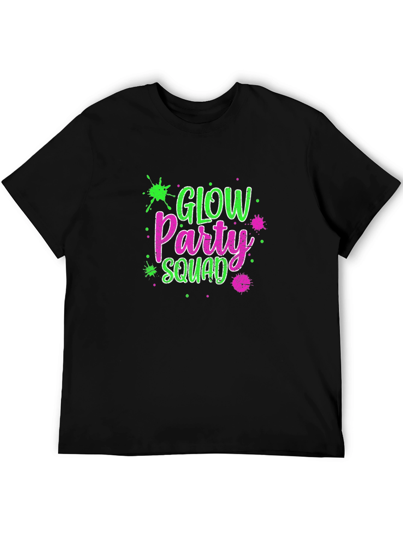 Glow Party Squad Black T-Shirt