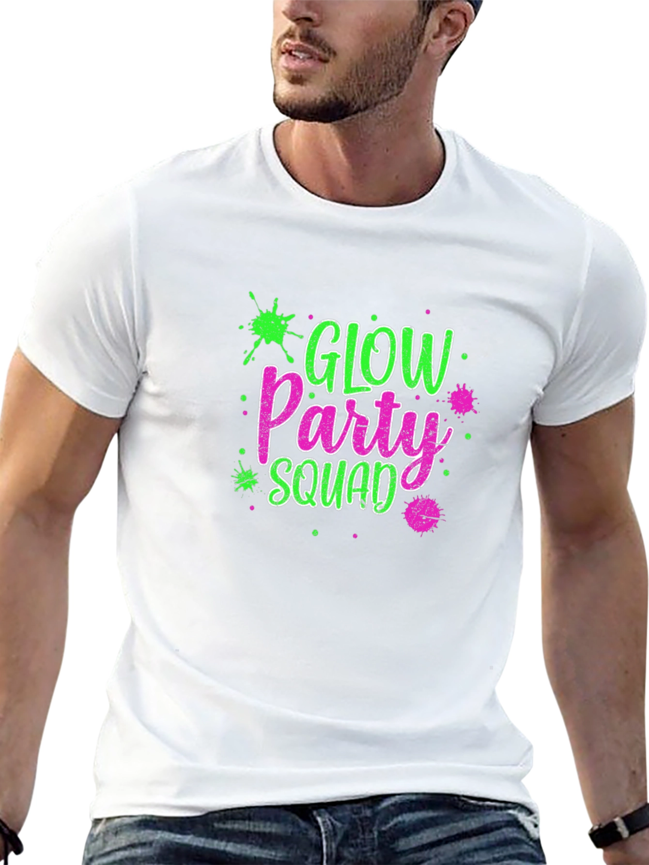 Glow Party Squad Black T-Shirt