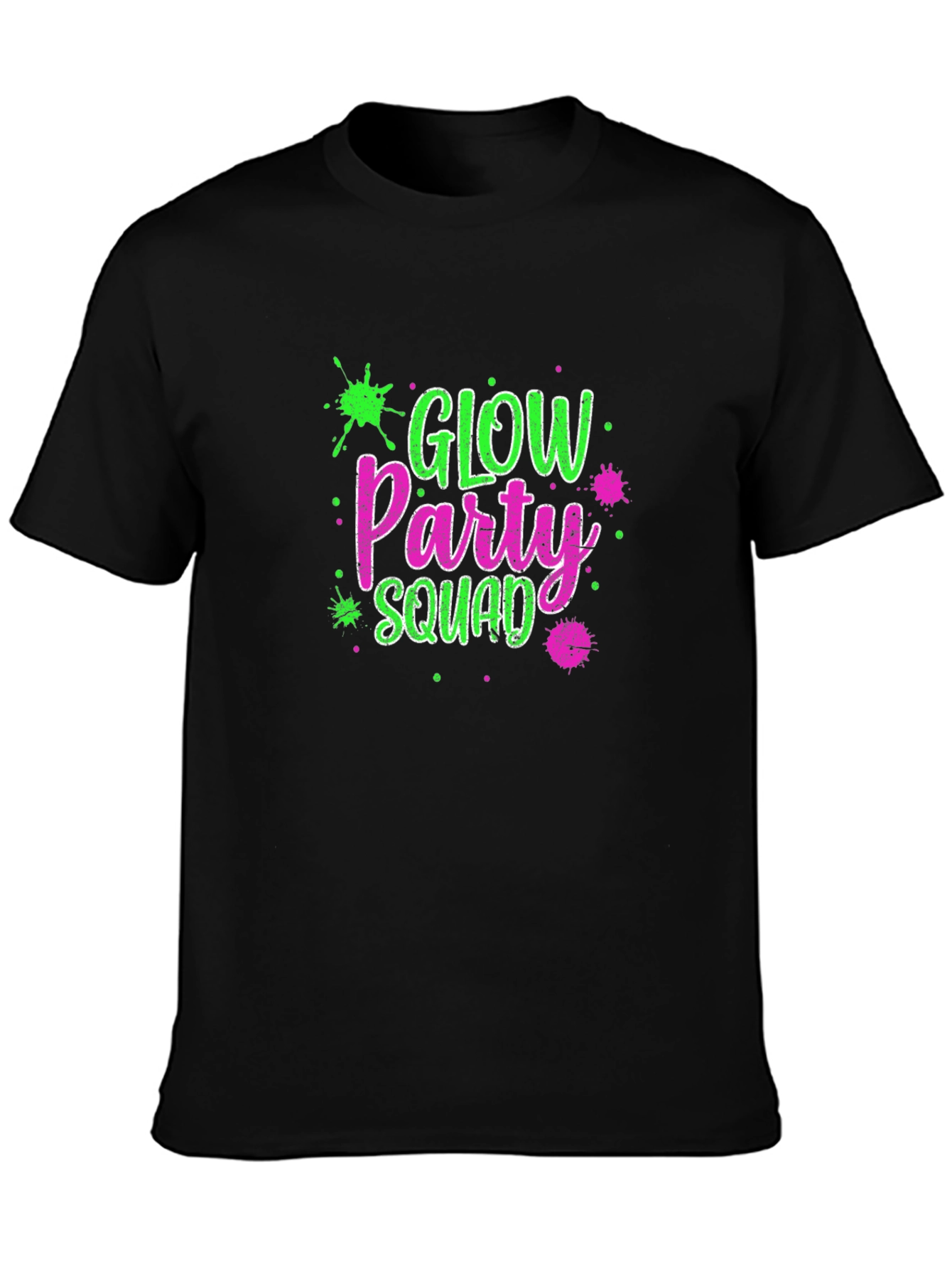 Glow Party Squad Black T-Shirt