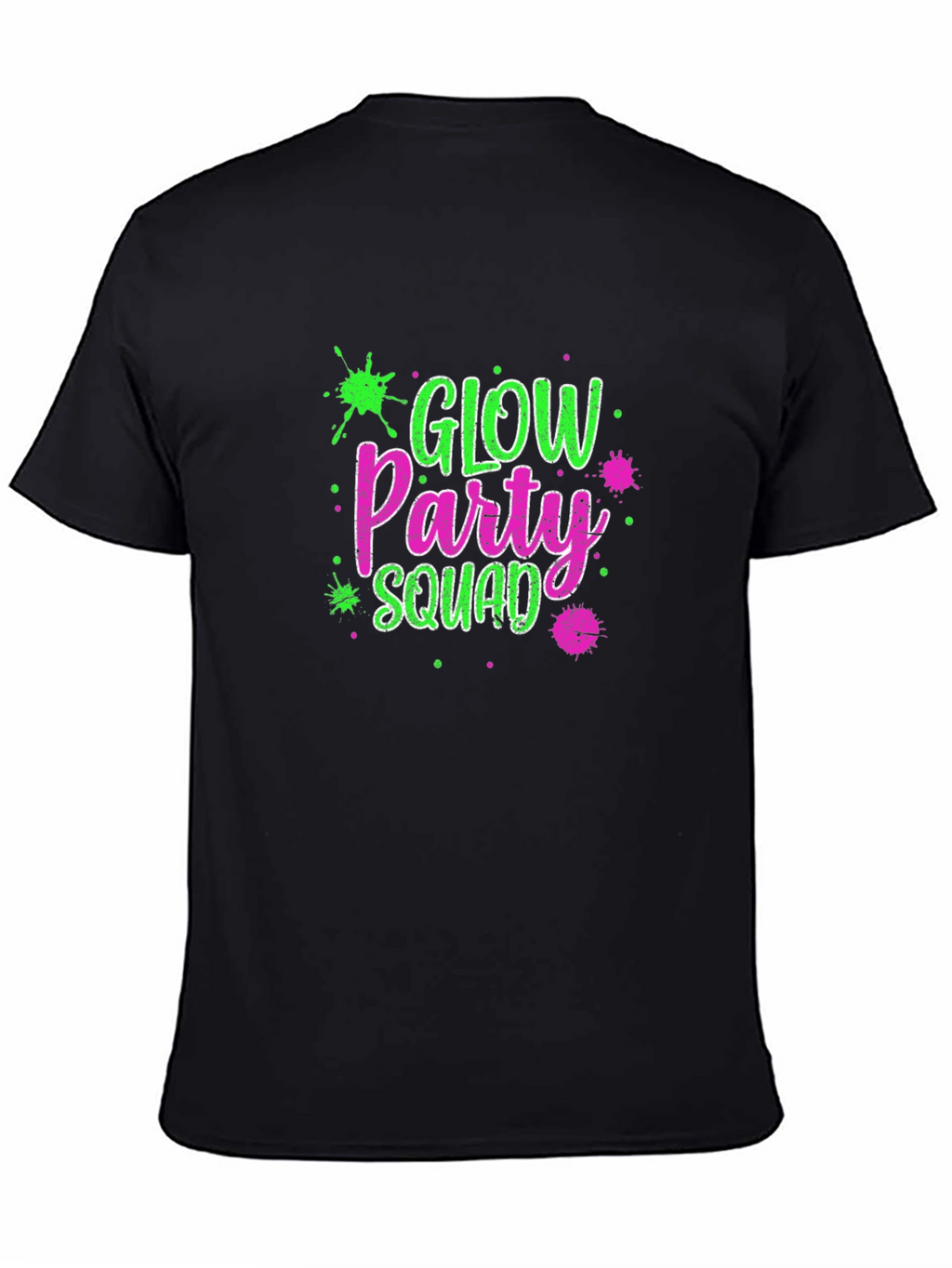Glow Party Squad Black T-Shirt