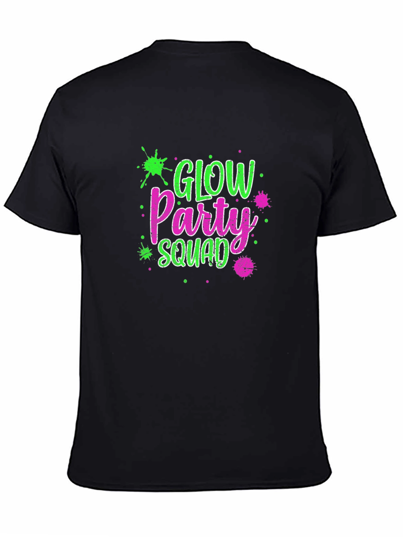Glow Party Squad Black T-Shirt