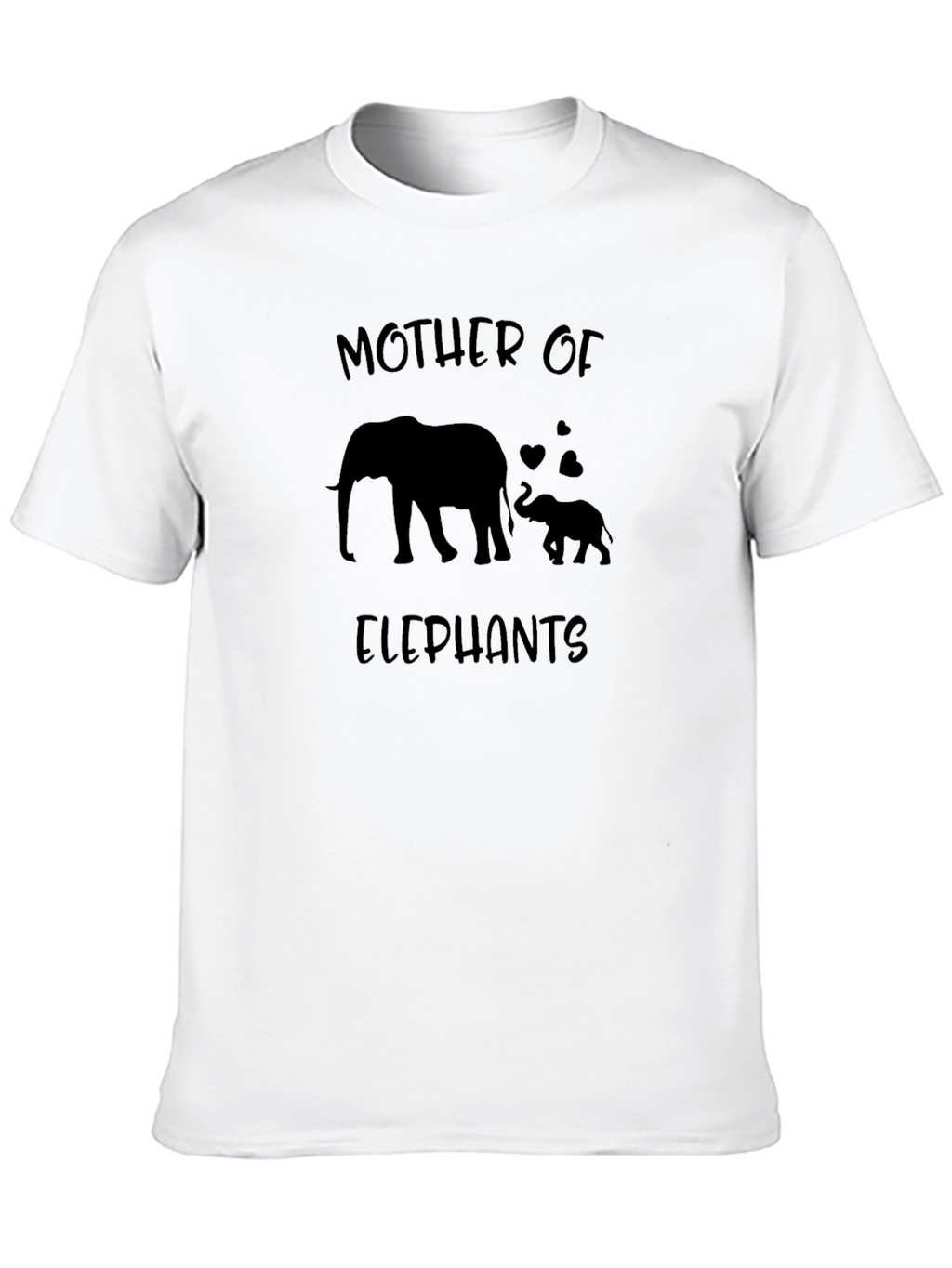 Mother of Elephants Graphic Tee - Black Cotton Shirt