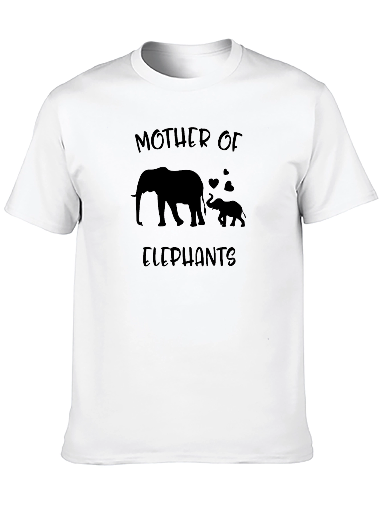 Mother of Elephants Graphic Tee - Black Cotton Shirt