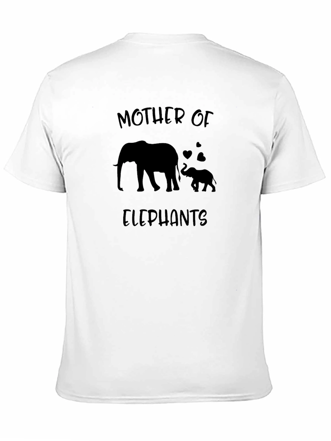 Mother of Elephants Graphic Tee - Black Cotton Shirt