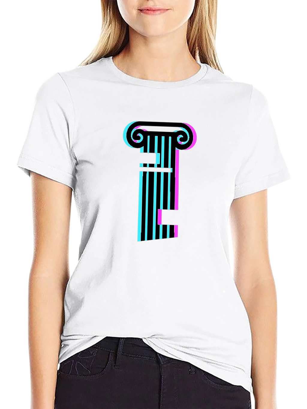Vaporwave Column Black T-Shirt