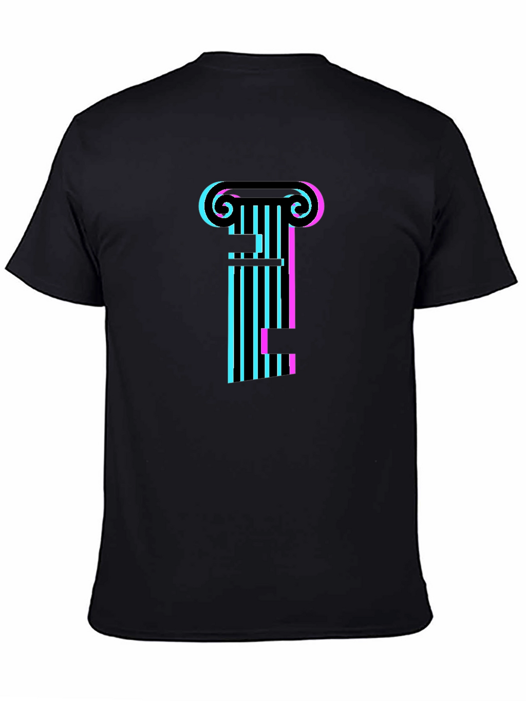 Vaporwave Column Black T-Shirt