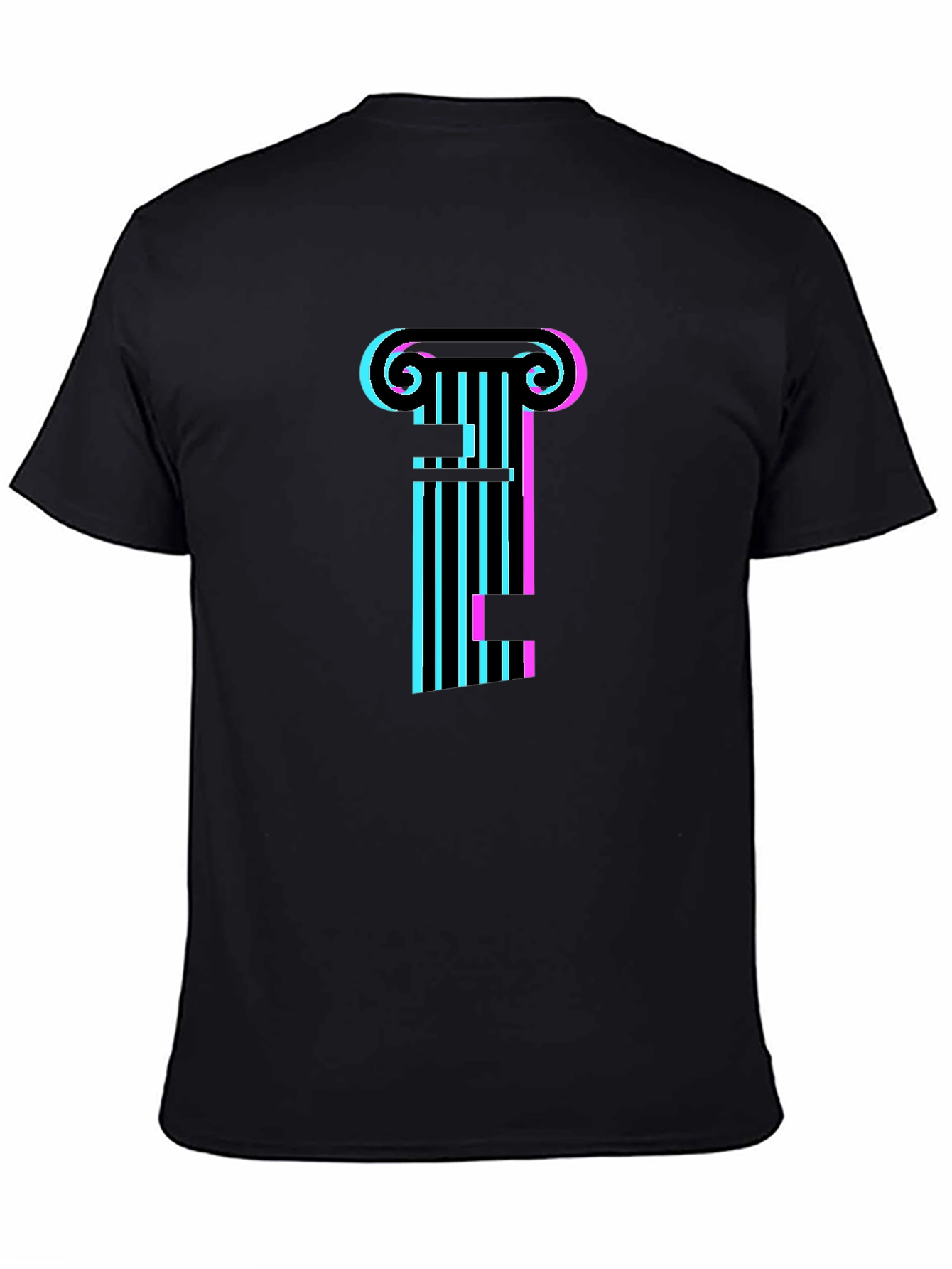 Vaporwave Column Black T-Shirt