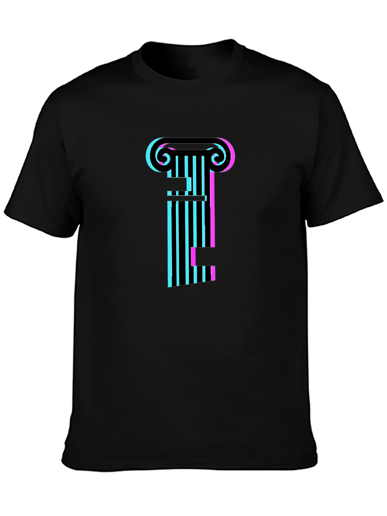 Vaporwave Column Black T-Shirt