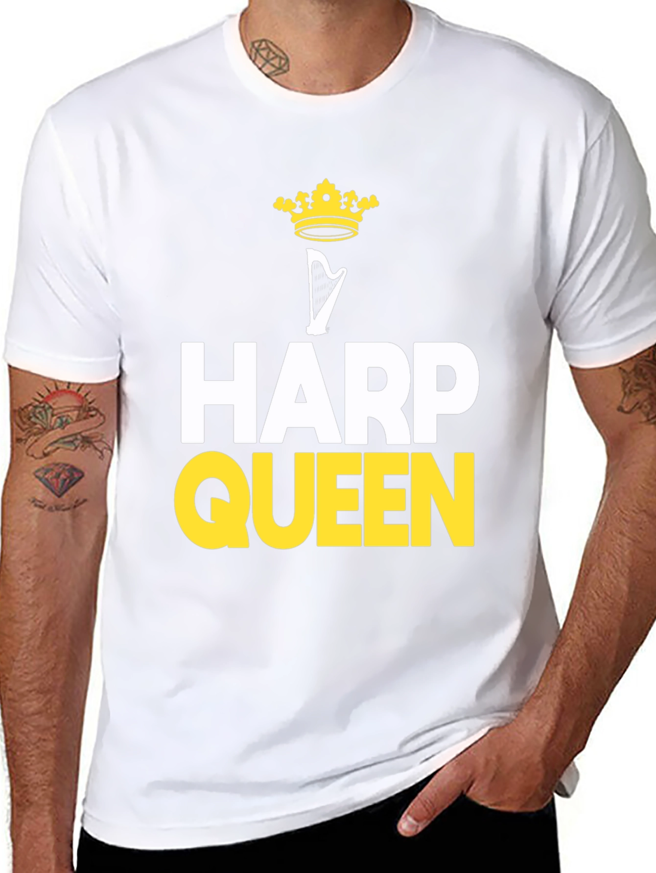 Harp Queen T-Shirt - Musical Instrument Tee