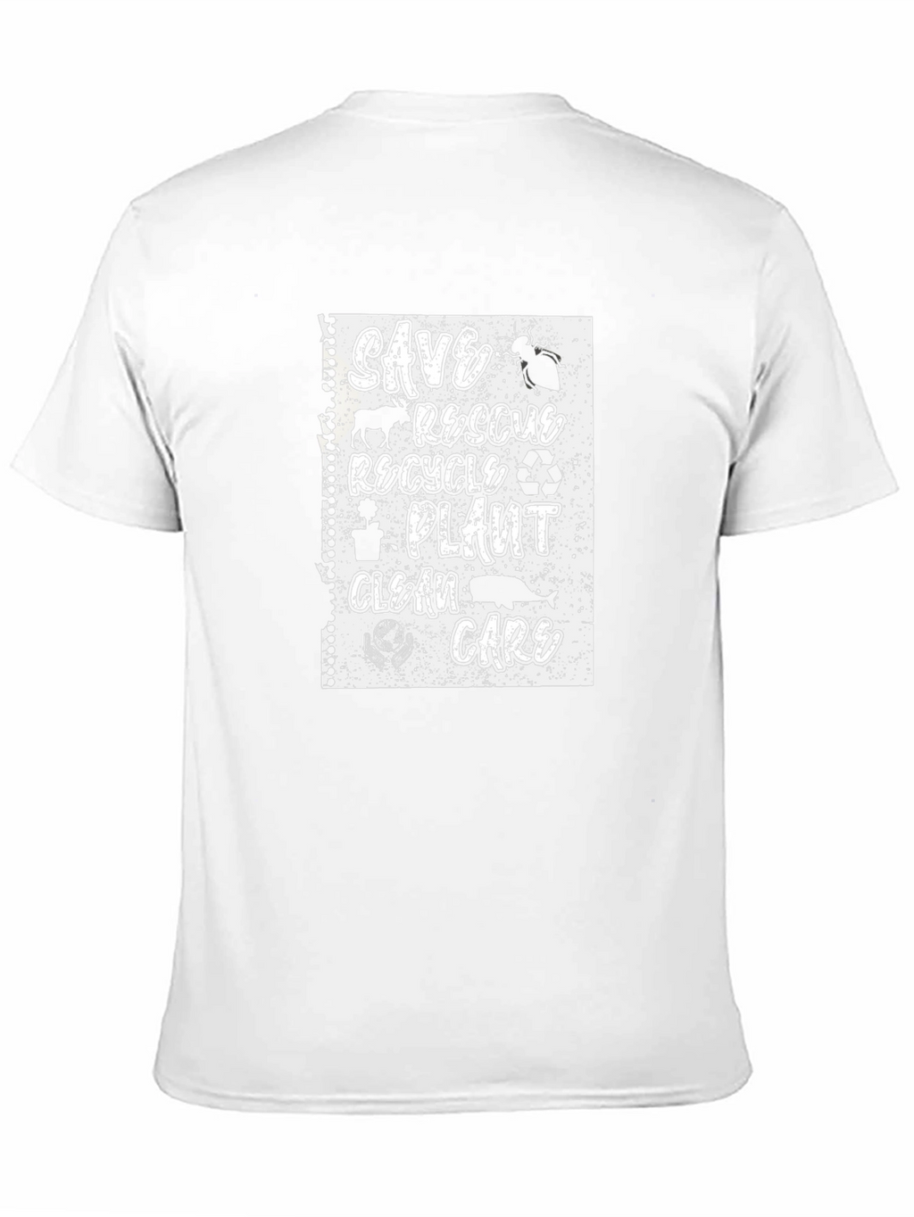 Eco-Friendly T-Shirt: Save Rescue Recycle Care