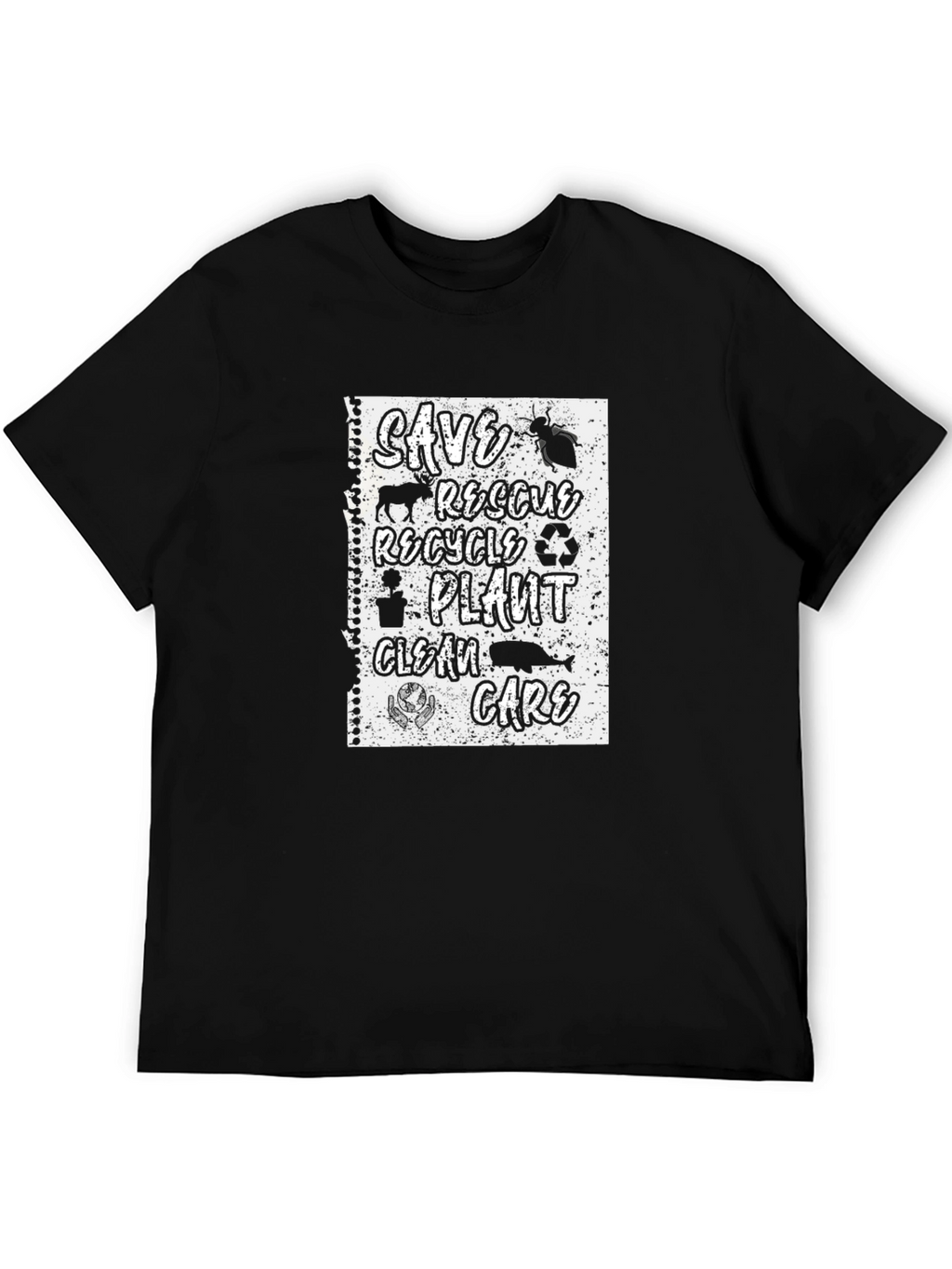 Eco-Friendly T-Shirt: Save Rescue Recycle Care