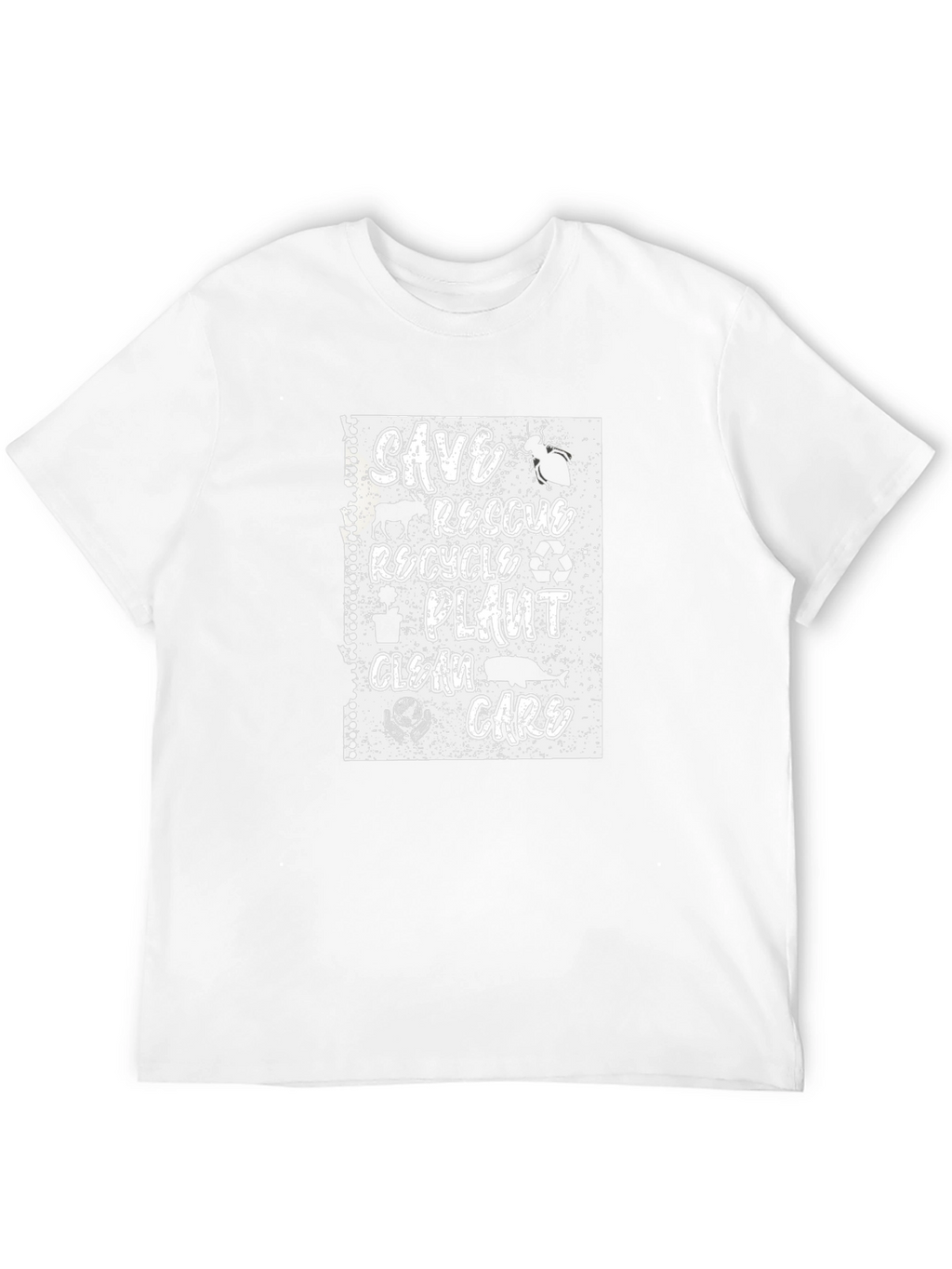 Eco-Friendly T-Shirt: Save Rescue Recycle Care