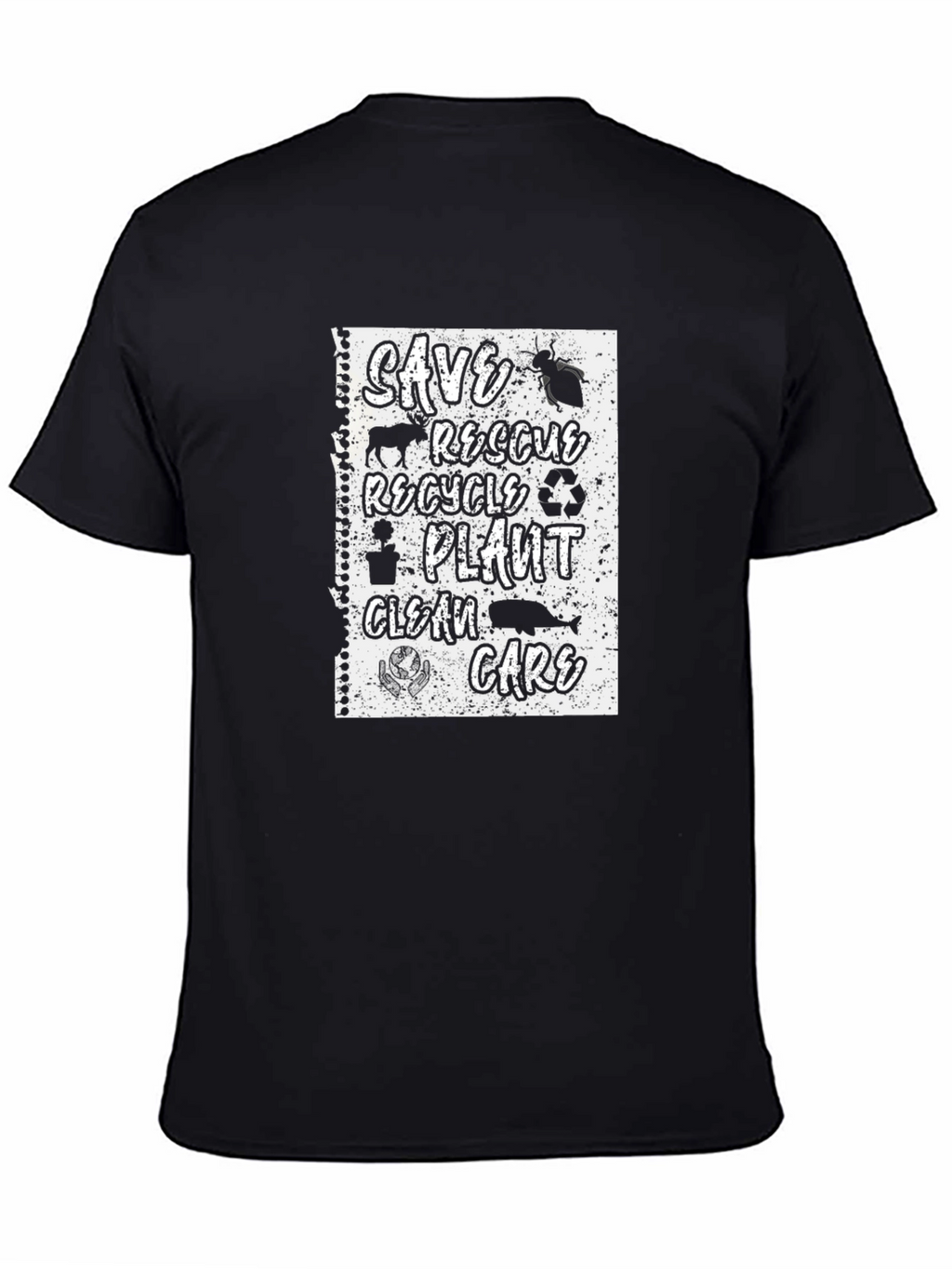 Eco-Friendly T-Shirt: Save Rescue Recycle Care