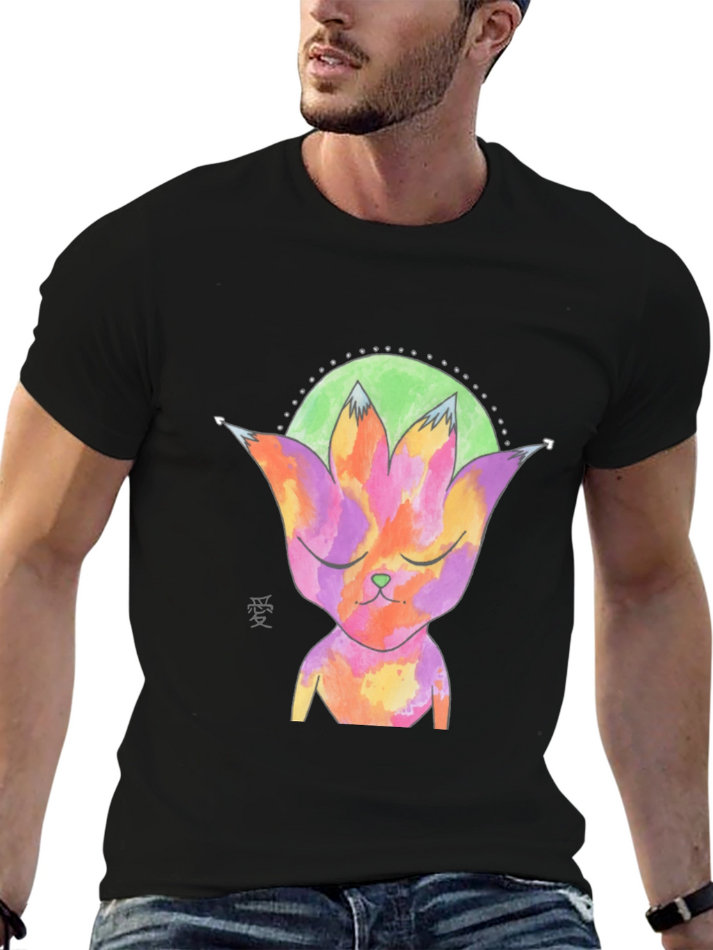 Abstract Cat T-Shirt - Unique Graphic Tee