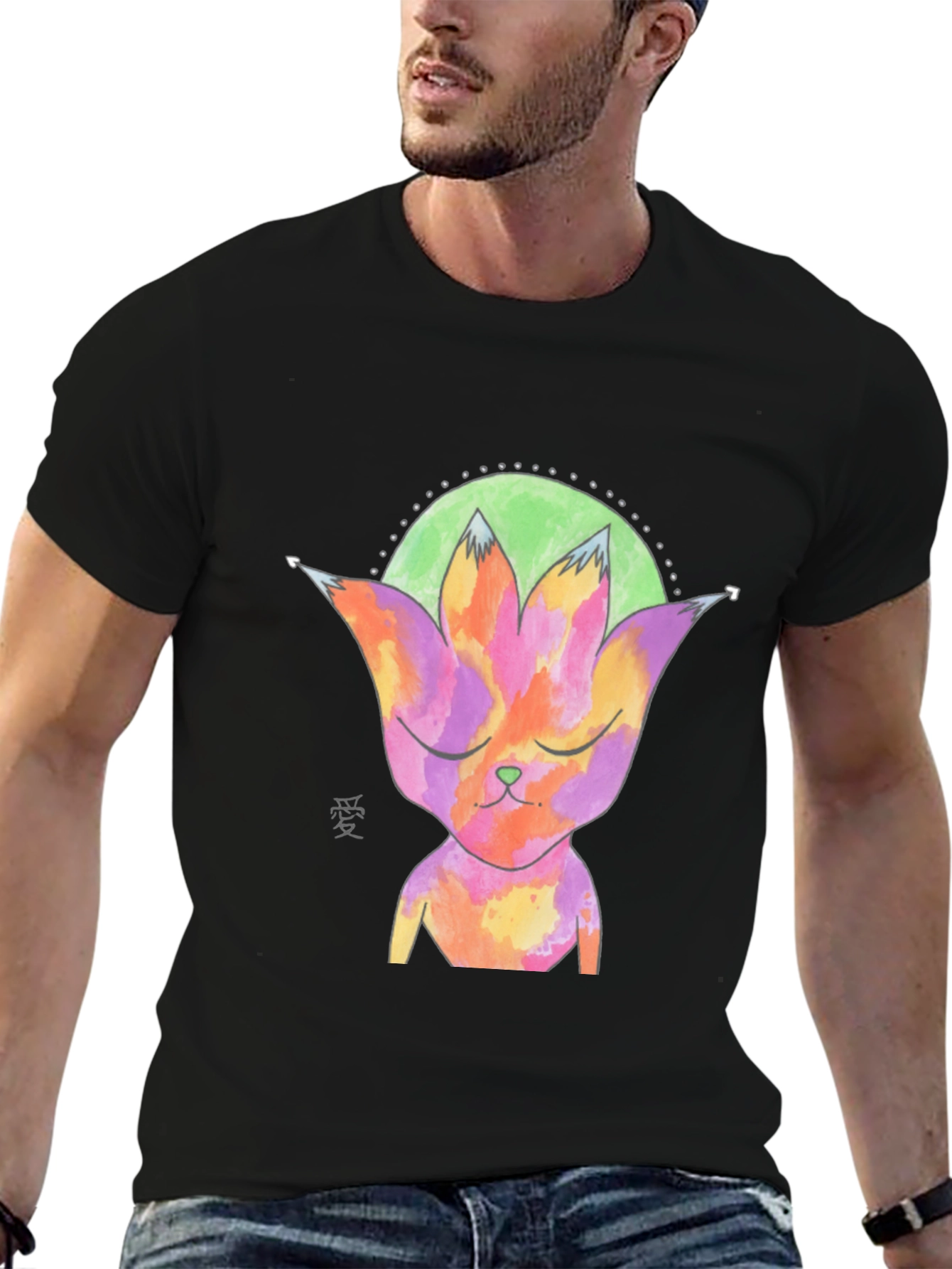 Abstract Cat T-Shirt - Unique Graphic Tee