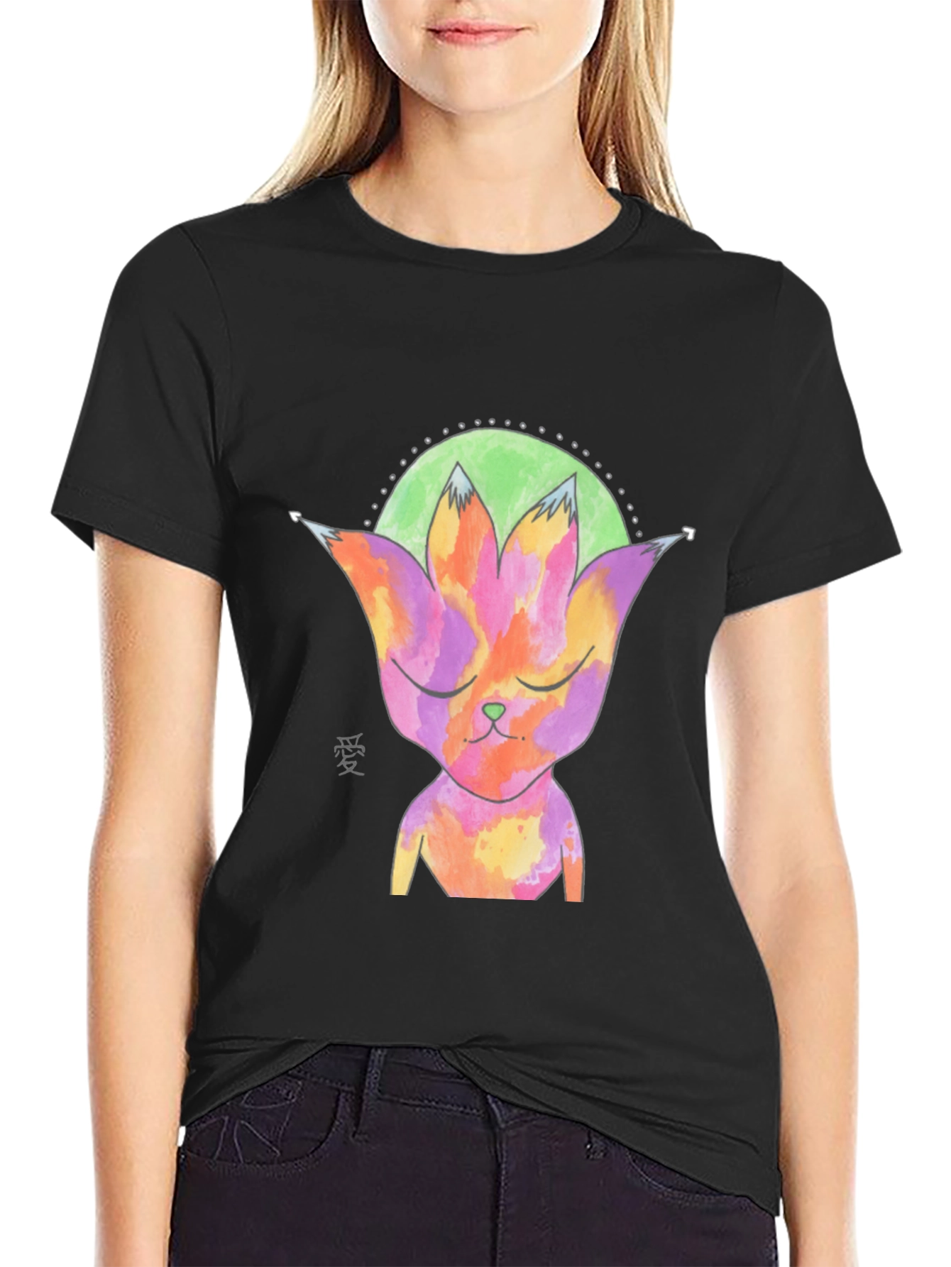 Abstract Cat T-Shirt - Unique Graphic Tee