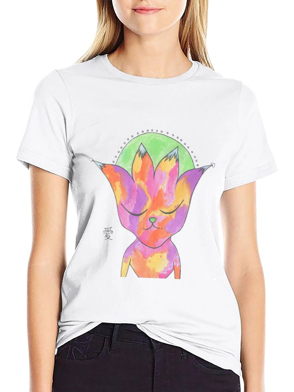 Abstract Cat T-Shirt - Unique Graphic Tee