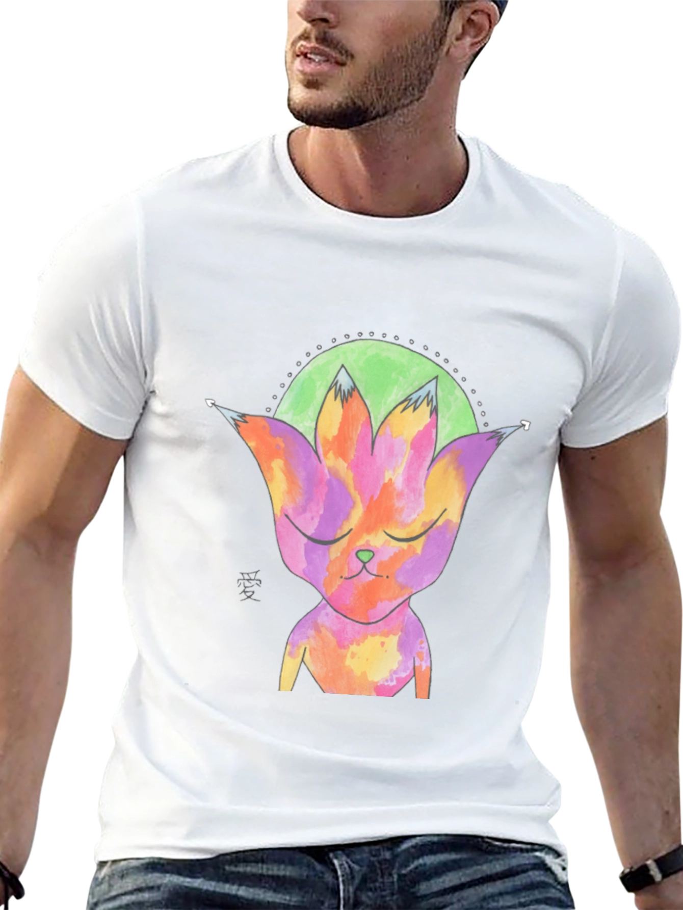 Abstract Cat T-Shirt - Unique Graphic Tee