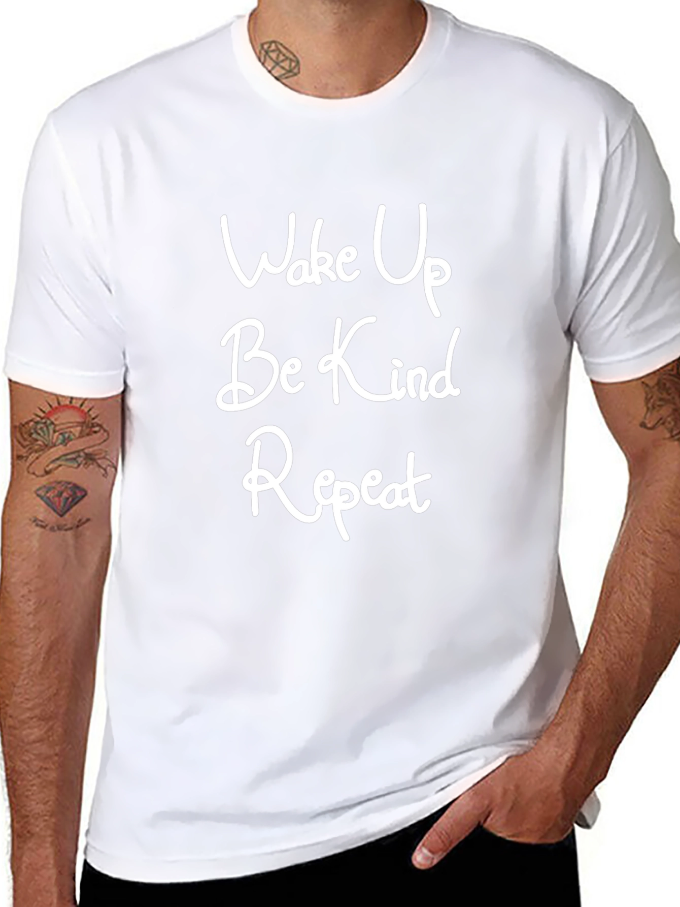 Wake Up Be Kind Repeat Black T-Shirt