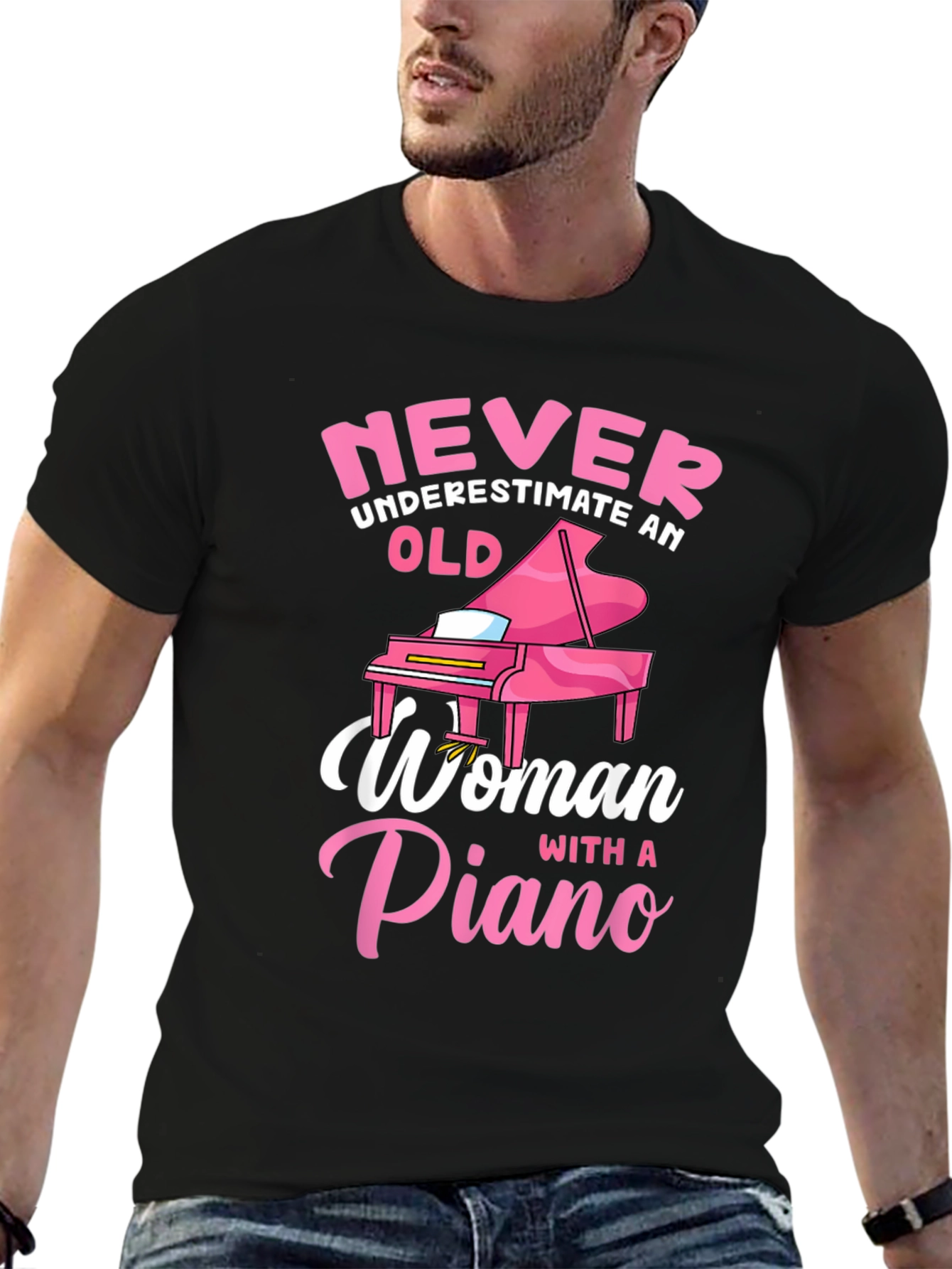 Never Underestimate Piano Woman T-Shirt
