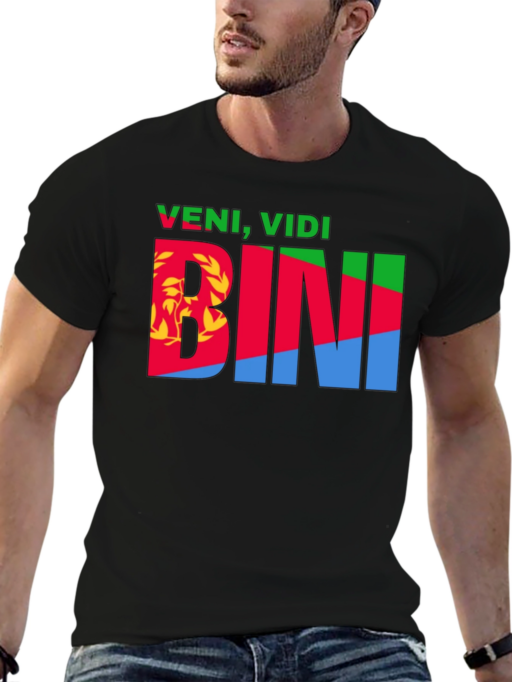 Veni Vidi BINI Eritrean Flag Graphic T-Shirt