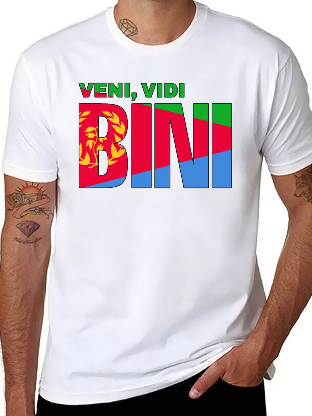 Veni Vidi BINI Eritrean Flag Graphic T-Shirt