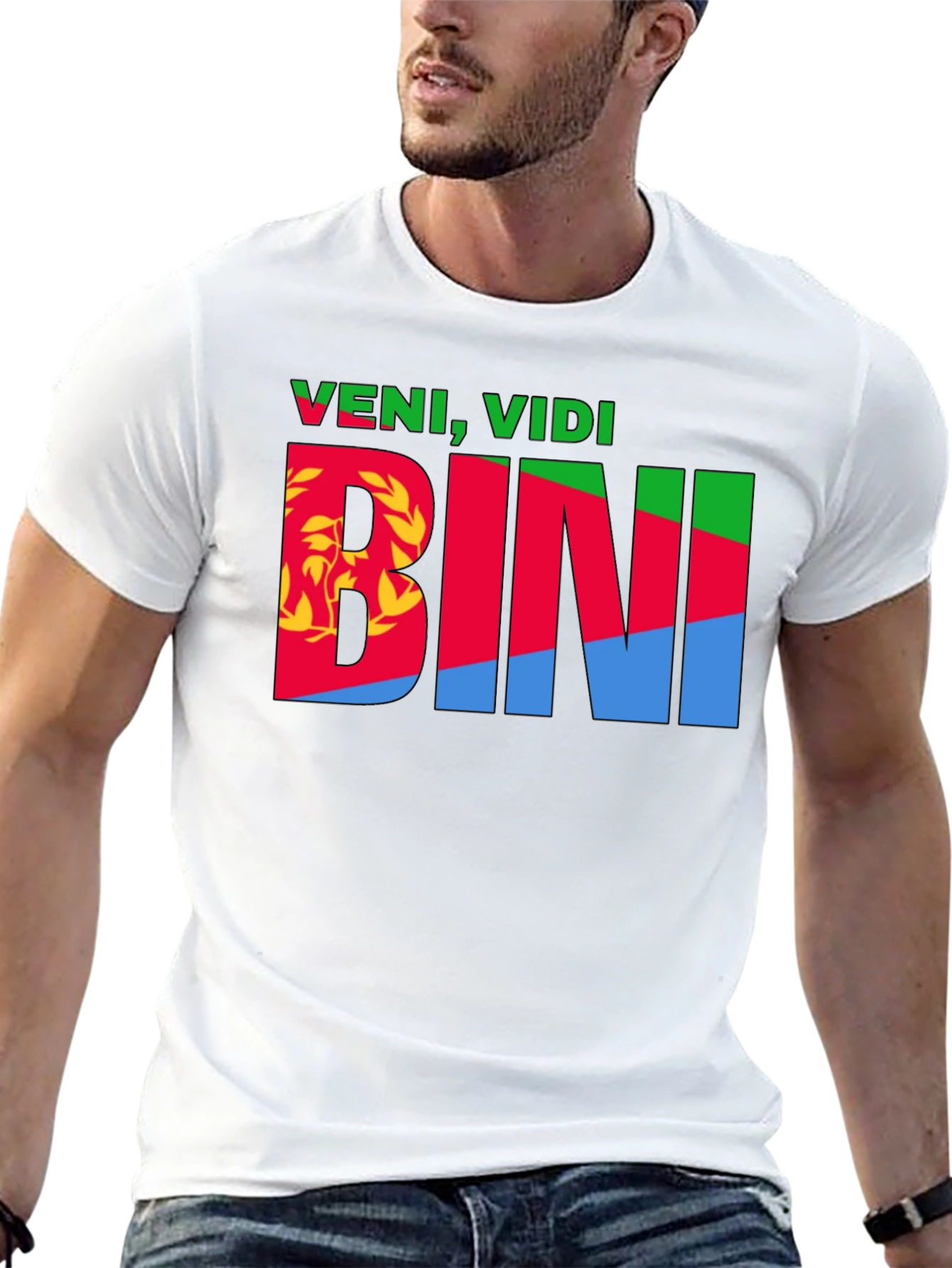 Veni Vidi BINI Eritrean Flag Graphic T-Shirt