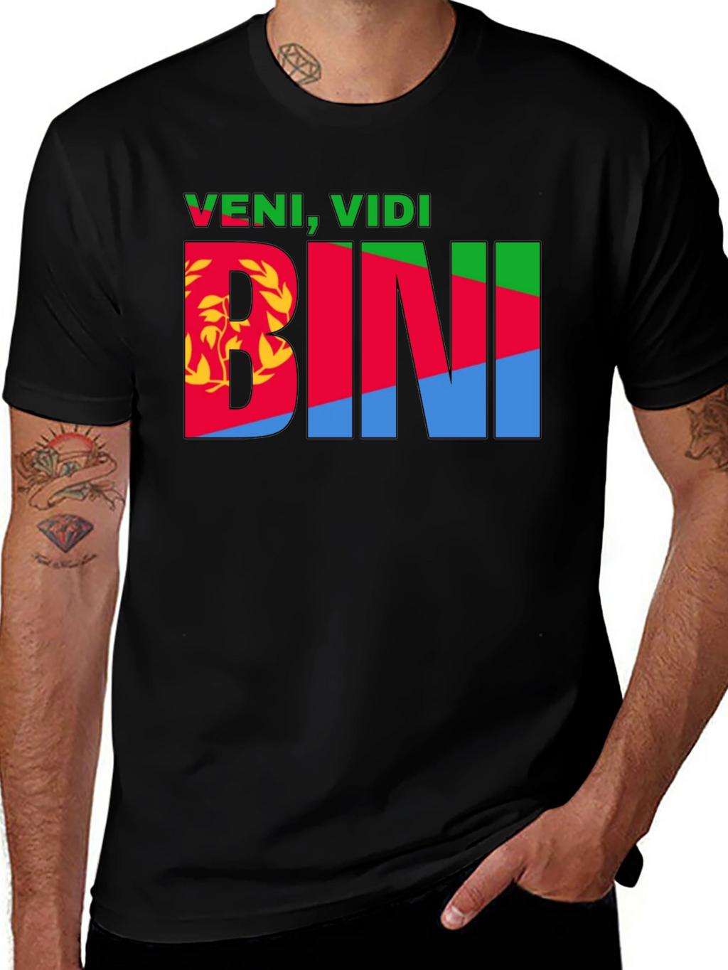 Veni Vidi BINI Eritrean Flag Graphic T-Shirt