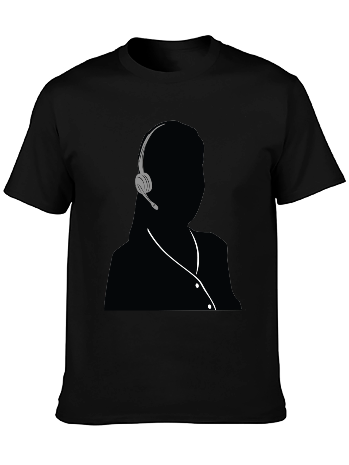 Headset Silhouette Graphic T-Shirt