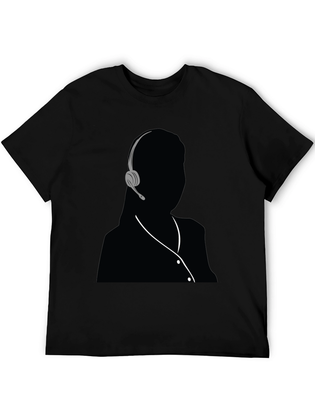 Headset Silhouette Graphic T-Shirt