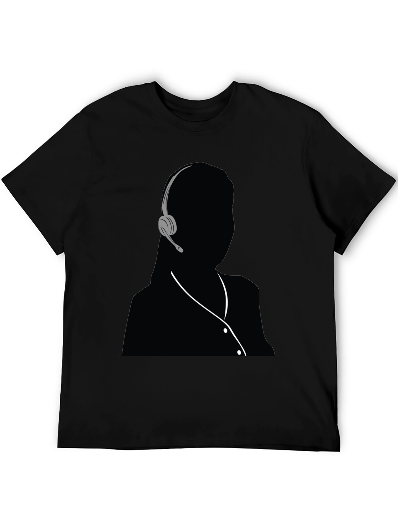 Headset Silhouette Graphic T-Shirt
