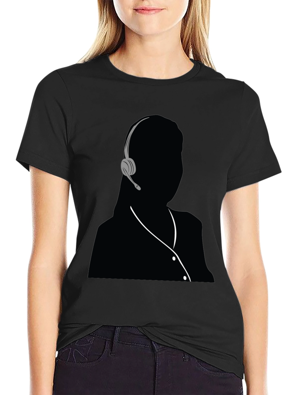Headset Silhouette Graphic T-Shirt
