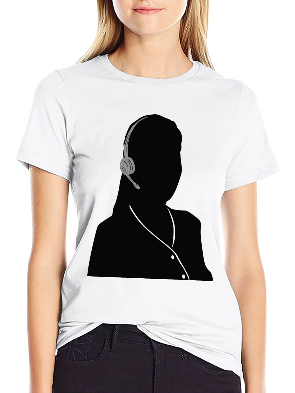 Headset Silhouette Graphic T-Shirt
