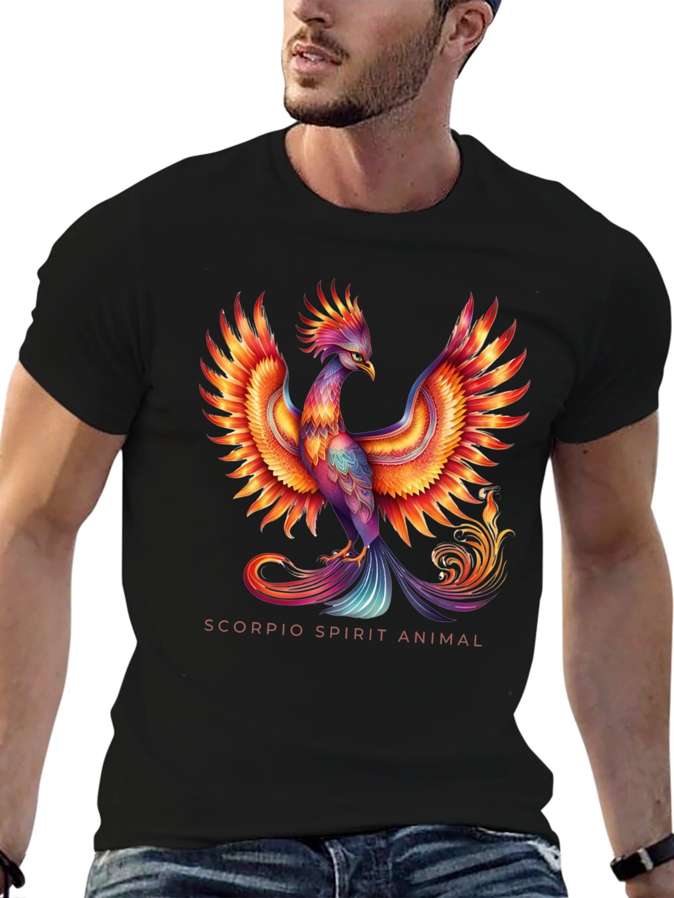 Scorpio Spirit Animal Phoenix Graphic T-Shirt