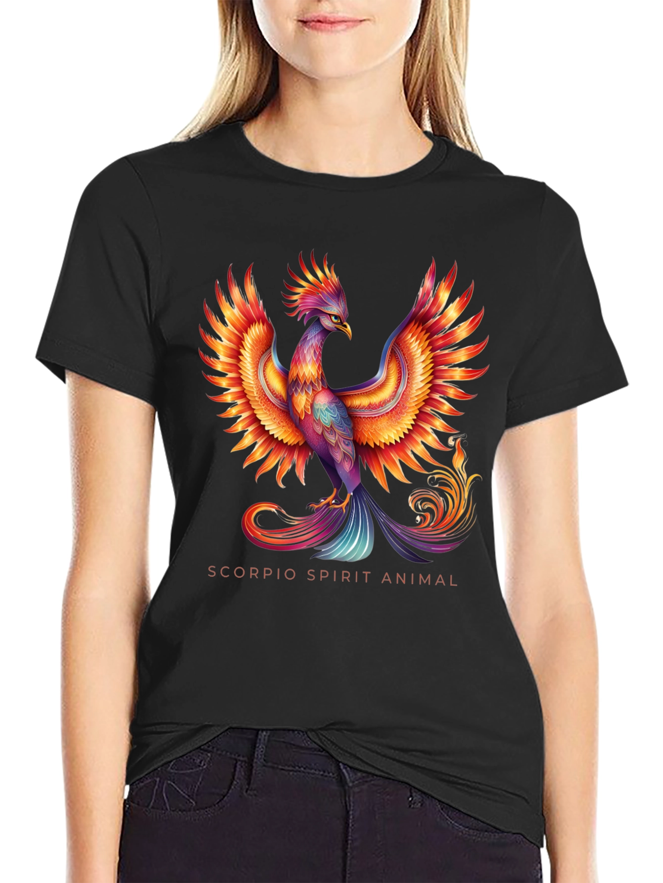 Scorpio Spirit Animal Phoenix Graphic T-Shirt